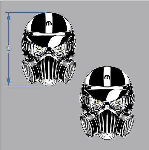 Zijgat Bee in helm Stickers Decals Graphics Vinyl Dodge Challenger Charger
