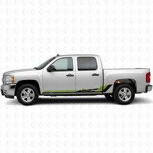 Retro Mountain Wave Deur- en Sierlijst Vinyl Strepen voor Chevrolet Silverado 1500 GMT900 2007-2013_3
