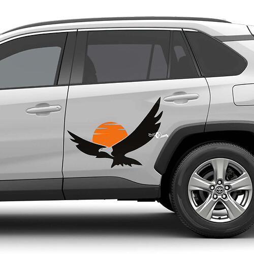 Eagle Sunset Deurzijde Vinyl Decal Kit voor Toyota RAV4