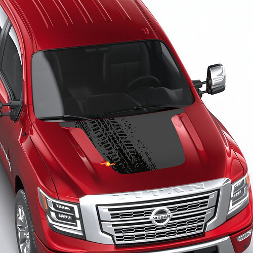 Nissan Frontier 4X Pro-4x Banden Tracks Hood Decal Vinyl Blackout Grafische Decals Sticker
