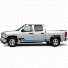 Retro parallelle deur- en dorpel vinylstrepen voor Chevrolet Silverado 1500 GMT900 2007-2013_2