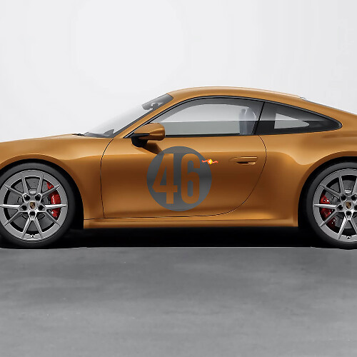 46 Le Mans Centenaire Stijl Deur Vinyl Sticker voor Porsche 992 911 Carrera 4 GTS