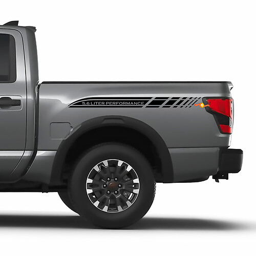 Nissan Titan 5,6 L Performance Bed Side Stripes Vinyl Stickers Decals Graphics
