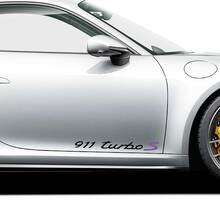 Porsche Stickers Porsche 911 Turbo S Signature Zijsticker 2
 2