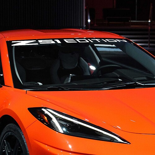 Voorruitstickers voor Chevrolet Corvette C8 Z51 vinylsticker
