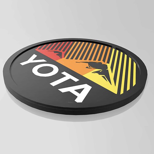 Yota Toyota Heritage Stripes Mountains spatbordembleem
