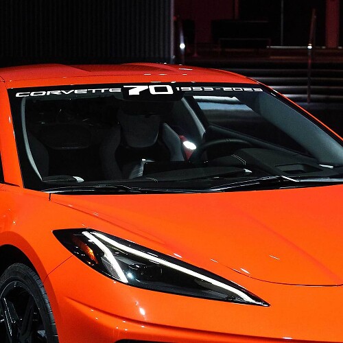 Voorruitstickers voor Chevrolet Corvette C8 Z51 70 jubileum vinylsticker
