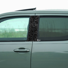 Topografische kaartstijl pijlerdeuren auto sticker sticker wrap
 2