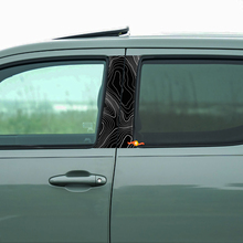 Topografische kaartstijl pijlerdeuren auto sticker sticker wrap
 6