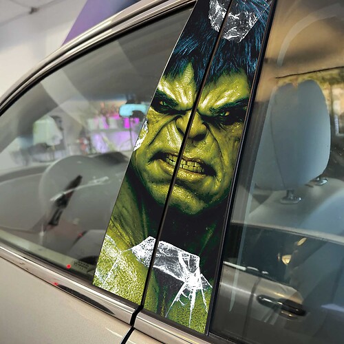 Hulk stijl pijler deuren auto sticker vinyl sticker wrap
