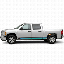 Vintage band deur- en sierlijst vinylstrepen voor Chevrolet Silverado 1500 GMT900 2007-2013_2