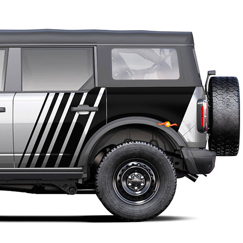 Stroboscoop vervagen grafische zijdestickers stickers voor Ford Bronco
