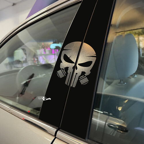 Punisher schedel stijl pijler deuren auto sticker vinyl sticker wrap
