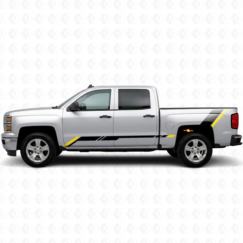 Rising Accent Deur- en Zijstrepen van Vinyl voor Chevrolet Silverado 1500 K2XX 2014-2019