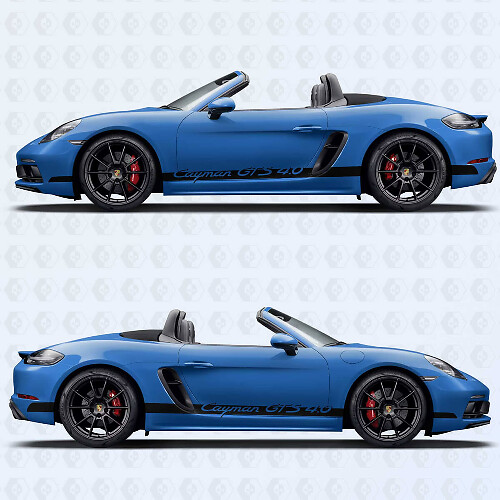 Cayman GTS 4.0 Zijstrepen Vinyl Decal Kit Voor Porsche