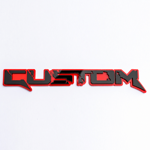 Raptor Style Black Red Custom 3D — Embleem (spatbord, achterklep)