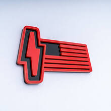 US-vlag 3D-badge - Aangepaste spatbordbadges Embleem 4 voor Musclecar 150 Lightning 3