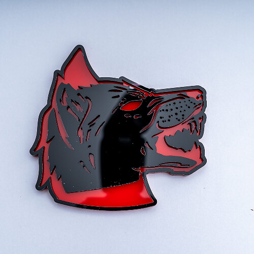 Wolf 3D badge spatbord achterklep badges embleem
