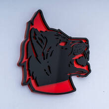Wolf Head 3D Spatbord Achterklep Badge Embleem_2