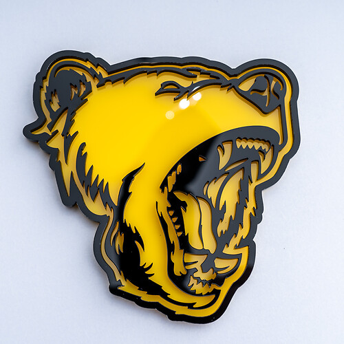 Bear Grizzly 3D Badge Spatbord Achterklep Badges Embleem
