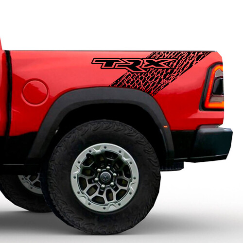 Dodge Ram TRX dinosaurushuidkap en zijvrachtwagenbed vinylsticker grafische kit
