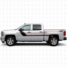 Sleek Bovenste Accent Deur- & Zijwanden Vinyl Strepen voor Chevrolet Silverado 1500 K2XX 2014-2019_2