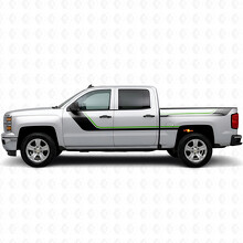 Sleek Bovenste Accent Deur- & Zijwanden Vinyl Strepen voor Chevrolet Silverado 1500 K2XX 2014-2019_4