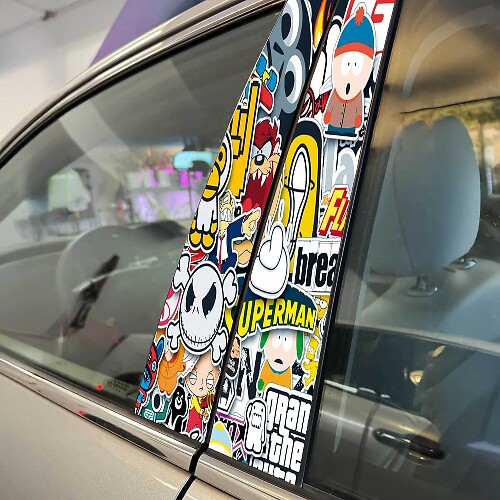 Stickerpakket Pijlerdeuren Autosticker Vinyl Sticker Wrap
