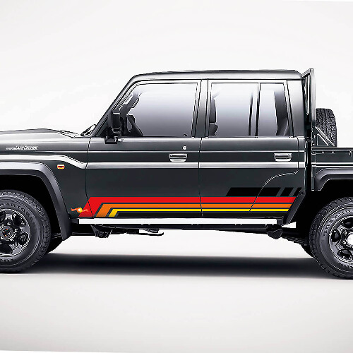 Geometrische Strepen Retro Deurzijdecal Kit decals Stickers Voor Toyota