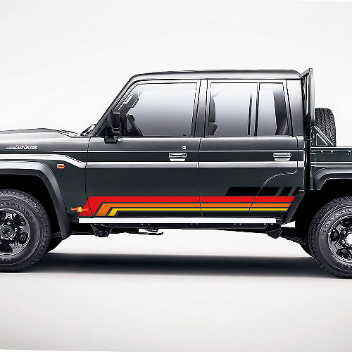Universele Toyota Retro Side Classic Stripes stickerkit stickerstickers 2
