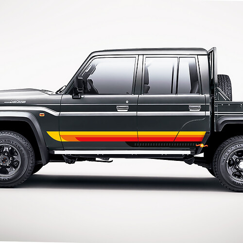 Universele Toyota Retro Side Classic Stripes stickerkit stickerstickers 3
