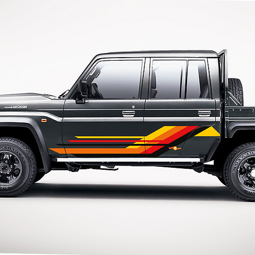 Universele Toyota Retro Side Classic Stripes stickerkit stickerstickers 4
