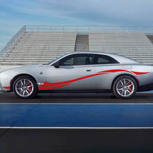 Zijrocker paneel stickers strepen voor Dodge Charger Electric 4
 3