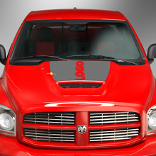 Blackout Custom Logo Motorkap Vinyl Sticker voor Dodge Ram_3
