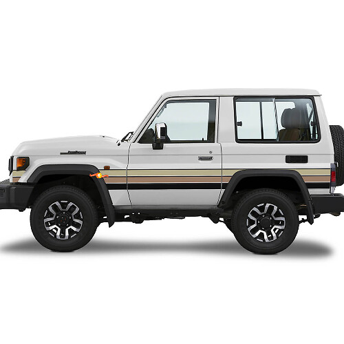 Retro stijlzijstrepen vinylsticker voor Toyota Land Cruiser J70 1995