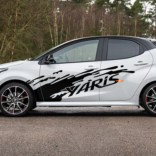TOYOTA Yaris splash zijdeur vinyl carrosseriesticker met afbeeldingen
