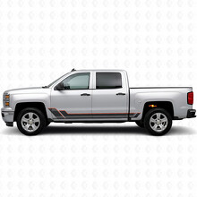 Angular Outline Deur- & Rocker Panel Vinyl Strepen voor Chevrolet Silverado 1500 K2XX 2014-2019_2