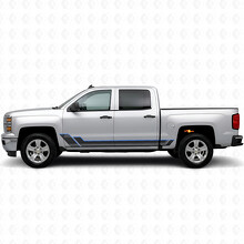 Angular Outline Deur- & Rocker Panel Vinyl Strepen voor Chevrolet Silverado 1500 K2XX 2014-2019_3