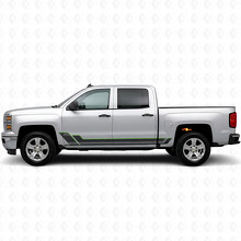 Angular Outline Deur- & Rocker Panel Vinyl Strepen voor Chevrolet Silverado 1500 K2XX 2014-2019_4
