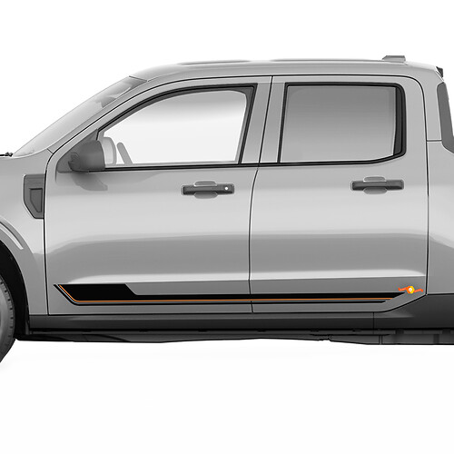 Side Rocker Panel Stripes voor Ford Maverick Vinyl Decals Stickers Grafisch
