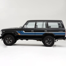 Retro Vintage Strepen TRD Zijdeuren Vinyl Decals Stickers voor Toyota Land Cruiser 60 SERIE
 2