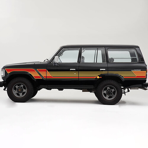 Toyota Land Cruiser FJ60 retro-strepenset
