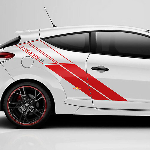 Trophy-R Achterzijde Strepen Vinyl Stickers Voor Renault Megane 3 RS