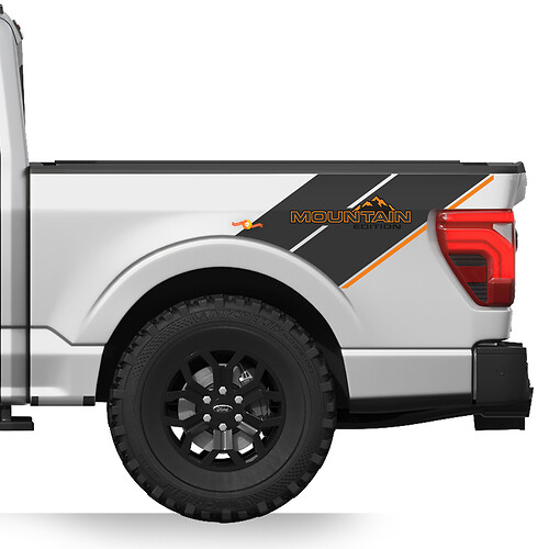 Bed Side Mountains Vinyl Decals Stickers Grafisch voor Ford F150
