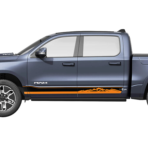 Side Rocker Panel deuren strepen bergen voor Dodge RAM 1500 REV vinyl stickers stickers graphics

