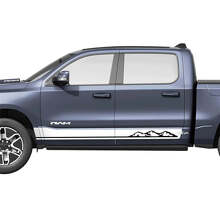Bergachtige Zijskirts Panel Strepen Vinyl Decals Stickers Graphics voor Dodge Ram 1500 REV 3