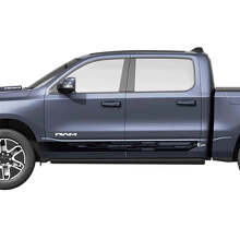 Side Rocker Panel Stripes Mountains voor Dodge RAM 1500 REV Vinyl Decals Stickers Graphics
 2