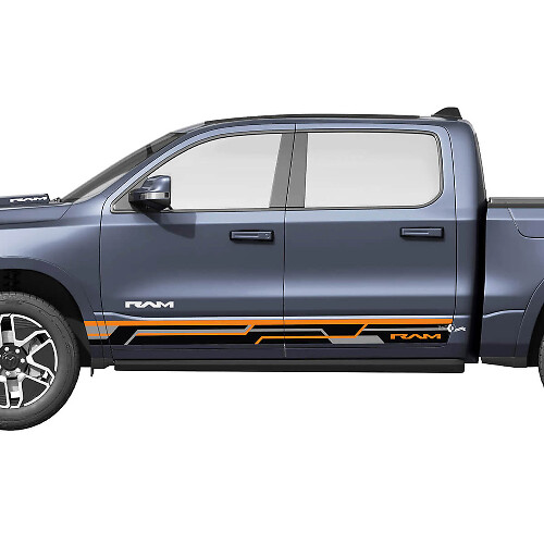 Zijstrepen voor Dodge RAM 1500 REV Vinyl Stickers Graphics 2
