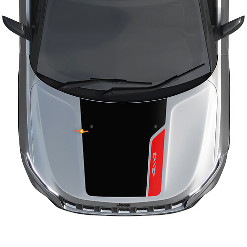 Hood Graphics Decal Sticker Accent passend voor Jeep Compass 2
