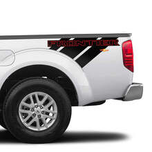 2X Nissan Frontier Pickuptruck Laadbak Auto Vinyl Stickers Decals Graphics Aan Beide Zijden 2 Kleuren 2